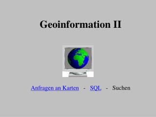 Geoinformation II