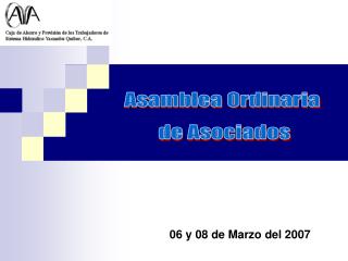 Asamblea Ordinaria de Asociados