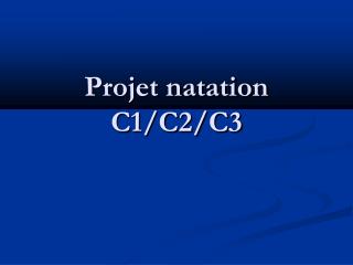 Projet natation C1/C2/C3