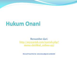 Hukum Onani