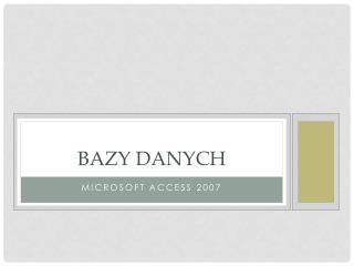 Bazy danych