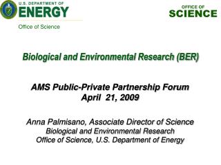 Anna Palmisano, Associate Director of Science Biological and Environmental Research
