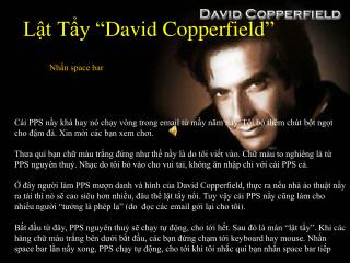 Lật Tẩy “David Copperfield”