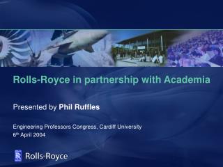 Rolls-Royce in partnership with Academia