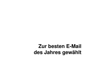 Zur besten E-Mail des Jahres gewählt