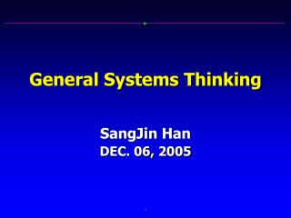 General Systems Thinking