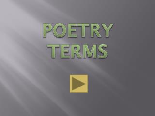 Poetry Terms