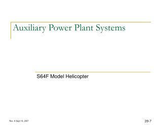 Auxiliary Power Plant Systems