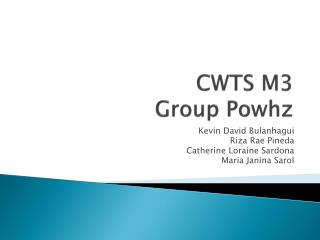 CWTS M3 Group Powhz
