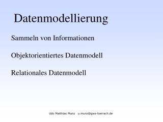 Datenmodellierung