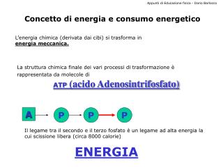 Concetto di energia e consumo energetico