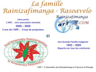 La famille Rainizafimanga - Rasoavelo
