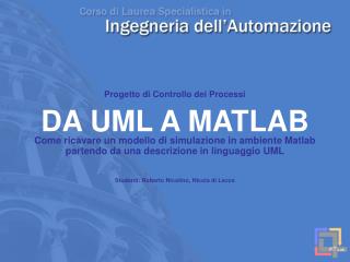 DA UML A MATLAB