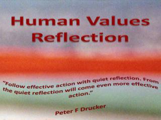 Human Values Reflection