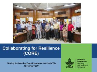 Collaborating for Resilience (CORE)