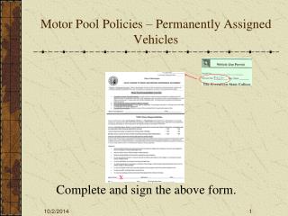 Motor Pool Policies – Permanently Assigned Vehicles