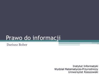 Prawo do informacji