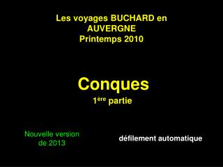 Les voyages BUCHARD en AUVERGNE Printemps 2010