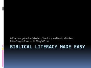 Biblical Literacy Made Easy