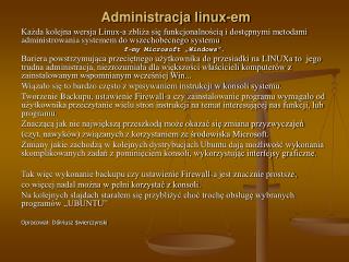 Administracja linux-em