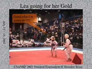 Lea going for her Gold