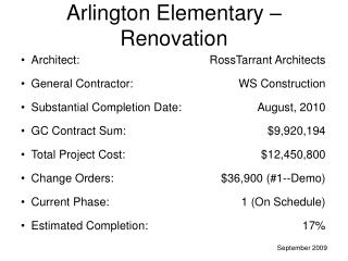 Arlington Elementary – Renovation
