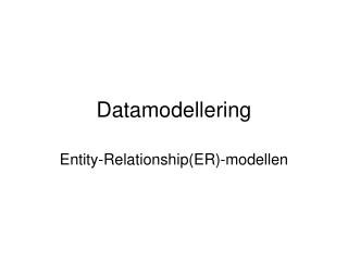 Datamodellering