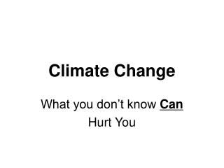 Climate Change