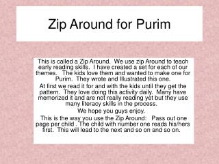 Zip Around for Purim