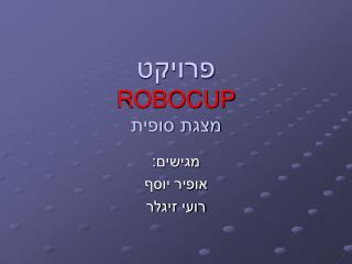 פרויקט ROBOCUP מצגת סופית