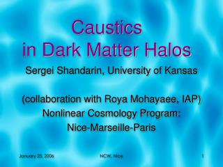 Caustics in Dark Matter Halos