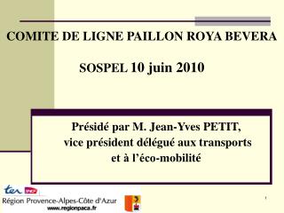 COMITE DE LIGNE PAILLON ROYA BEVERA SOSPEL 10 juin 2010