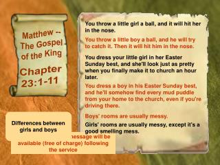 Matthew -- The Gospel of the King