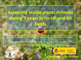 Assessing arable plants richness during 3 years in no-till and till fields
