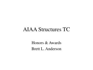 AIAA Structures TC