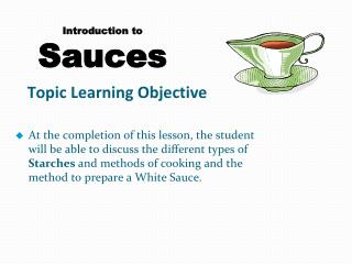 Introduction to Sauces