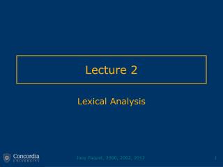 Lecture 2