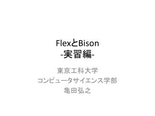 Flex と Bison - 実習編 -