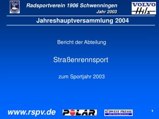 Jahreshauptversammlung 2004