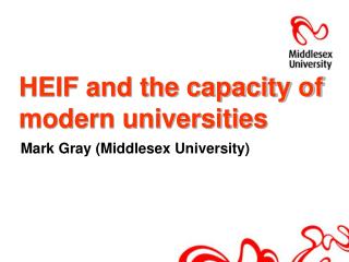 HEIF and the capacity of modern universities