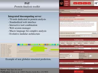 Server : pat.cbsrs.fr Publication : Gracy et al. (2005) Nucleic Acids Res. (33) W65.