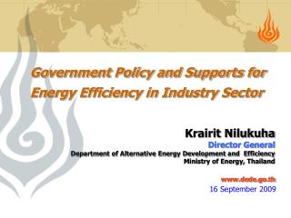 Government Policy and Supports for Energy Efficiency in Industry Sector