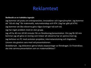 Reklamtext