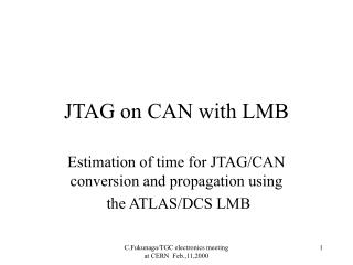 JTAG on CAN with LMB