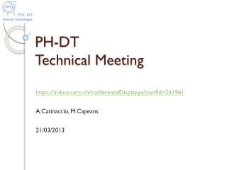 PH-DT Technical Meeting
