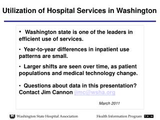 Washington State Hospital Association		Health Information Program