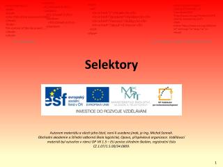 Selektory