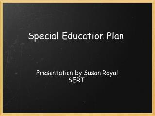Special Education Plan