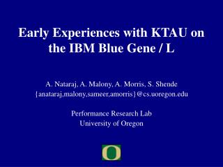 Early Experiences with KTAU on the IBM Blue Gene / L