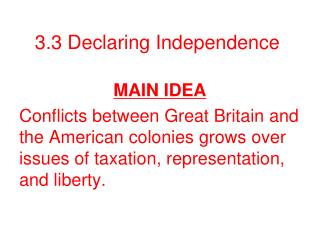 3.3 Declaring Independence